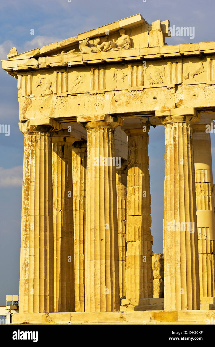 Detail des Parthenon, Akropolis, Athen, Griechenland, Europa Stockfoto