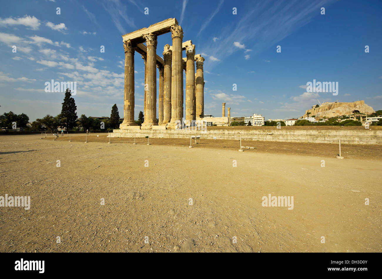 Tempel des Olympischen Zeus, Olympieion, Athen, Griechenland, Europa Stockfoto