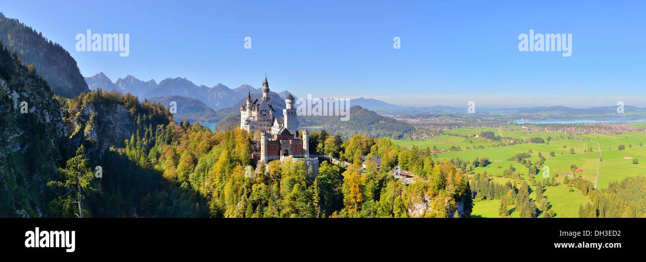 Schloss Schloss Neuschwanstein, Schwangau, Ostallgäu, Allgäu, Allgäu, Schwaben, Bayern, Deutschland Stockfoto