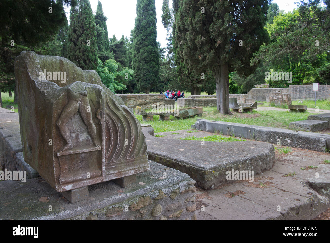 Europa, Italien, Ruinen von Ostia Antica, Roman, Natur, antike, Stockfoto