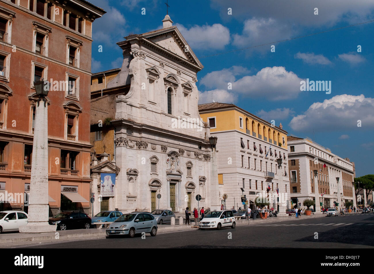 Santa Maria in Traspontina Kirche auf Via della Conciliazione, Rom, Italien Stockfoto