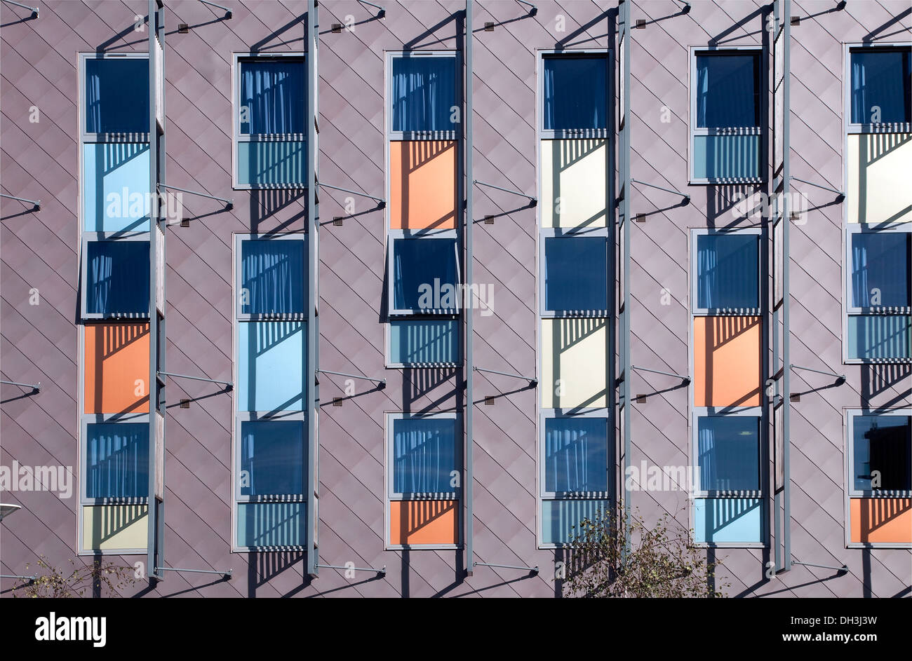 Apartment Block Windows, Ipswich, Suffolk, england Stockfoto