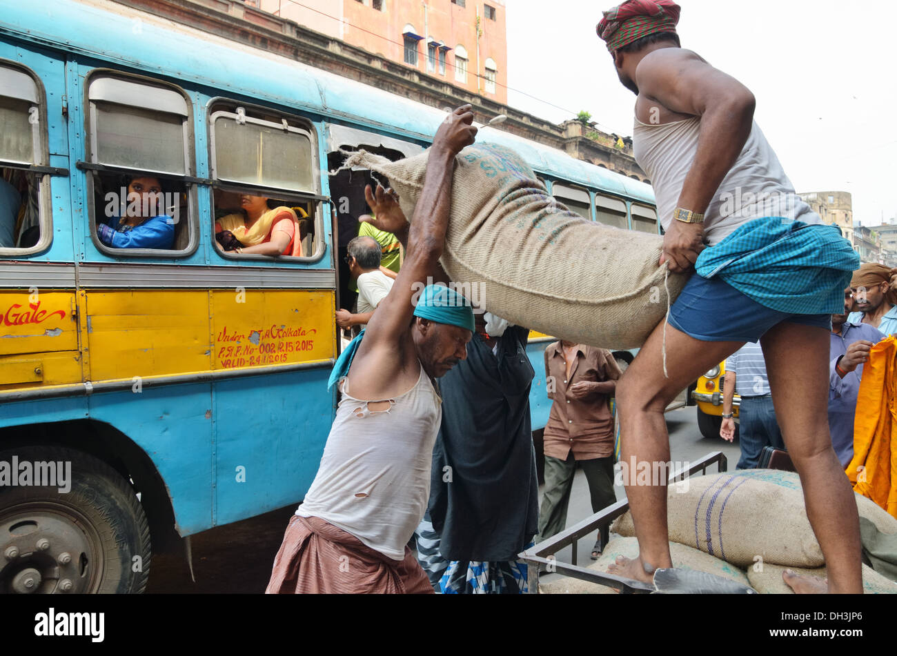 Streetworker, Kolkata, Indien Stockfoto