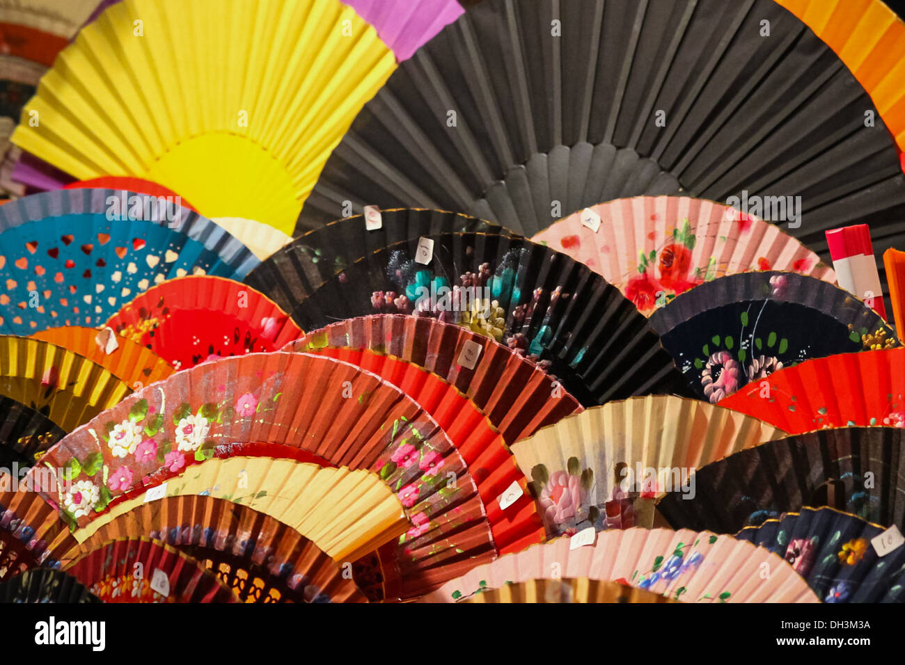 Spanischen traditionellen Flamenco-Fans in Andalusien Region des südlichen Spanien Stockfoto