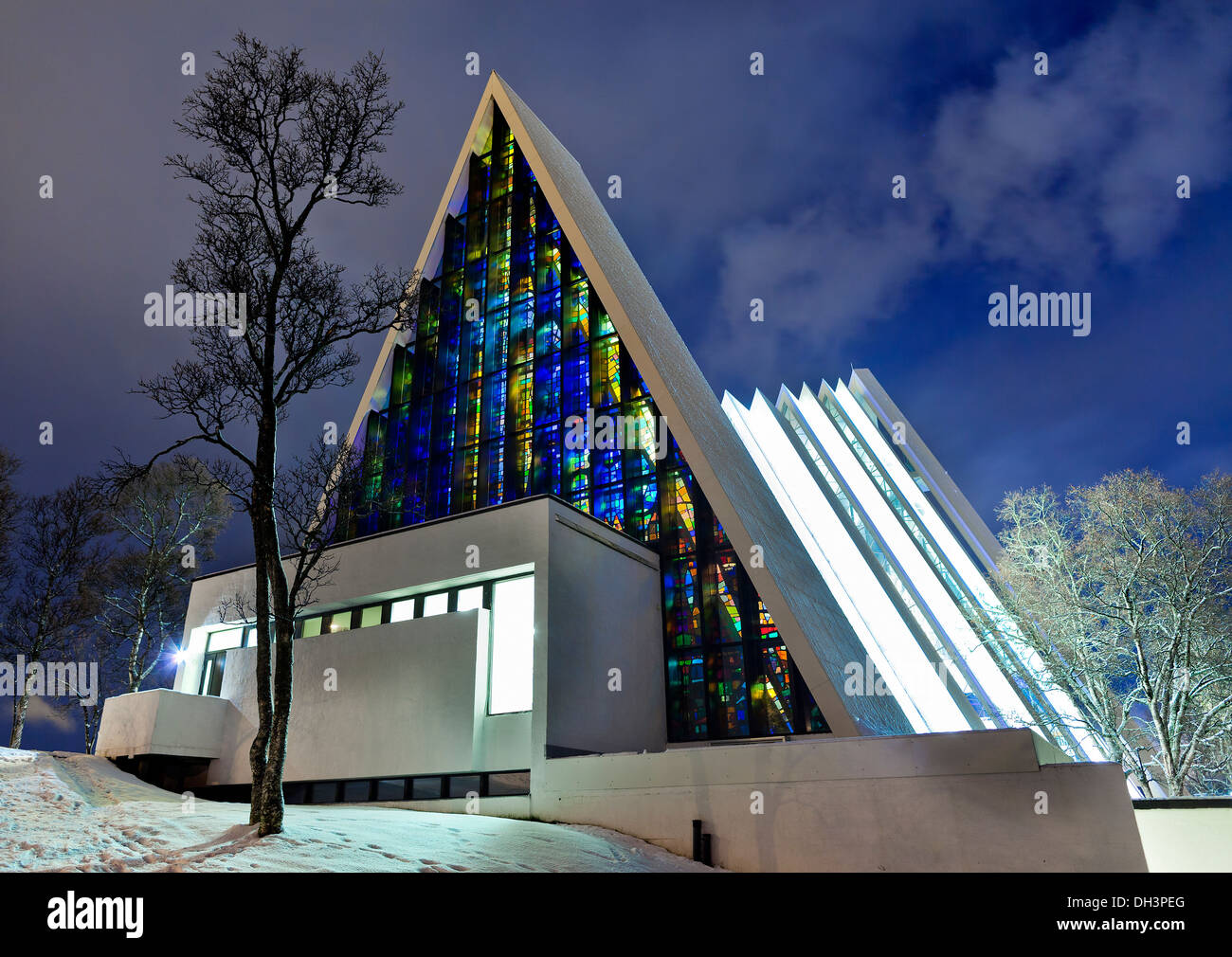 Die arktische Kathedrale. Tromso.Norway. Stockfoto