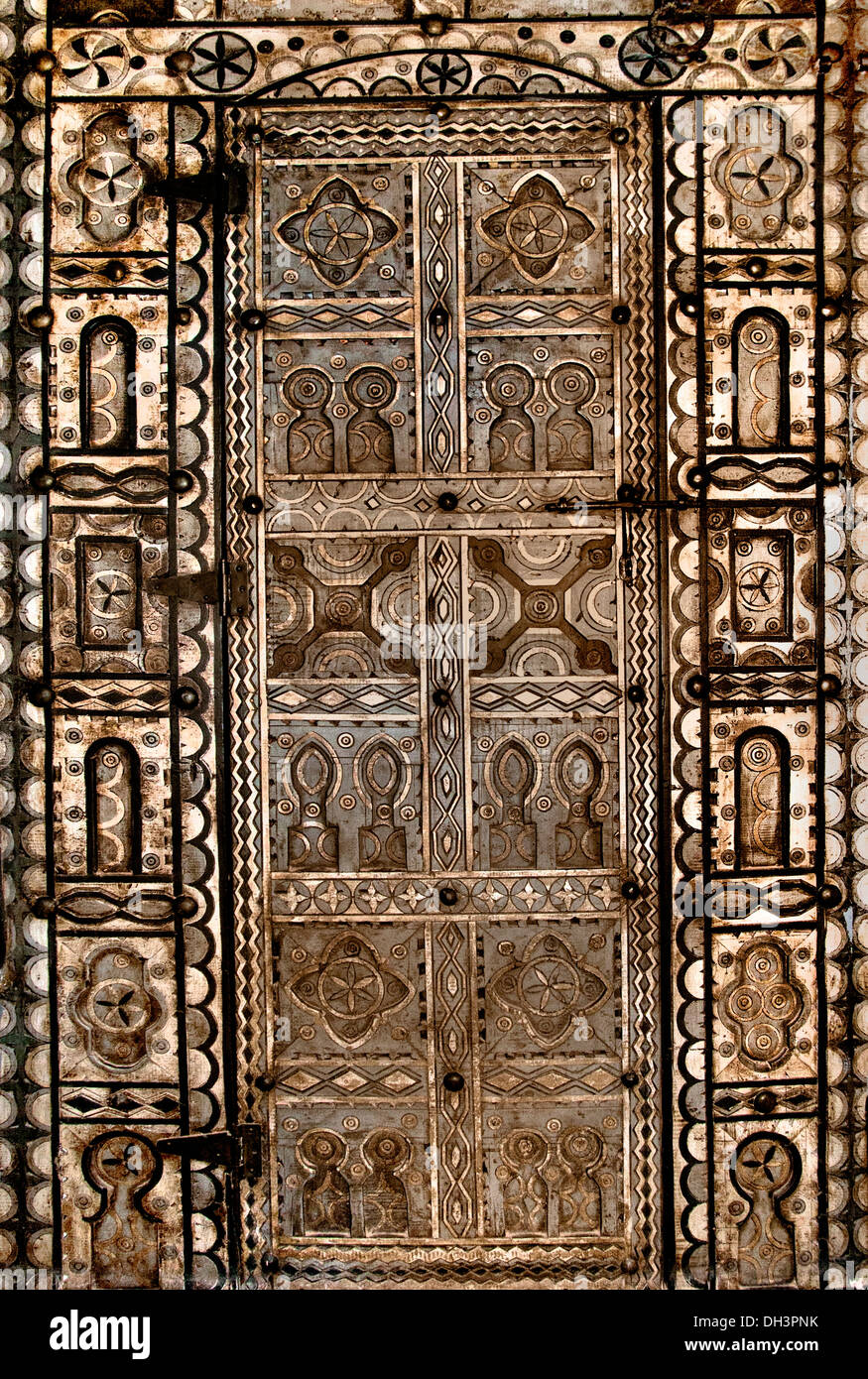 Marrakesch Marokko RAID-Haus alte Tor Tür Stockfoto
