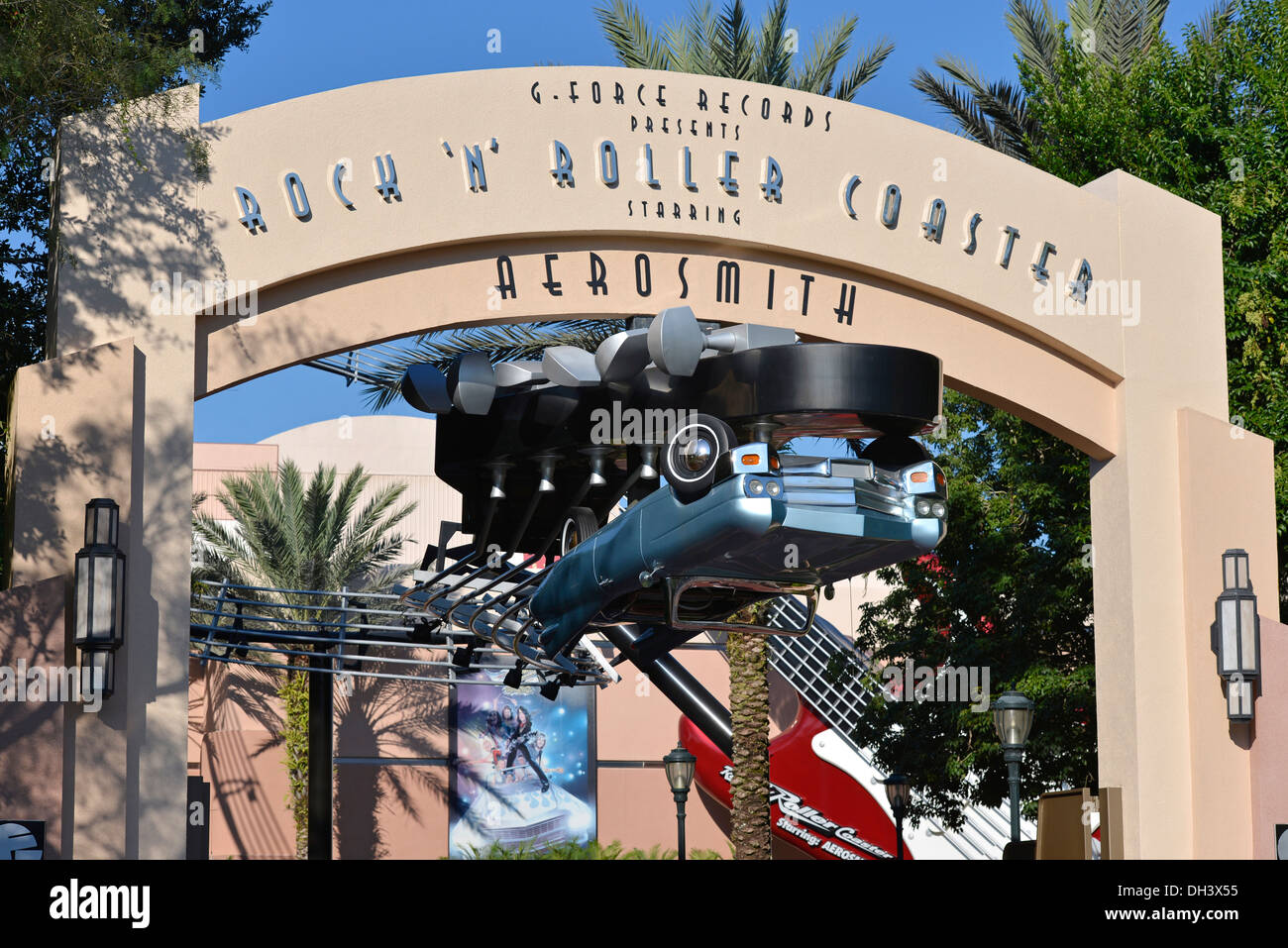 Rock N Roller Coaster Aerosmith am Hollywood Studios, Disney World Resort,  Orlando Florida Stockfotografie - Alamy