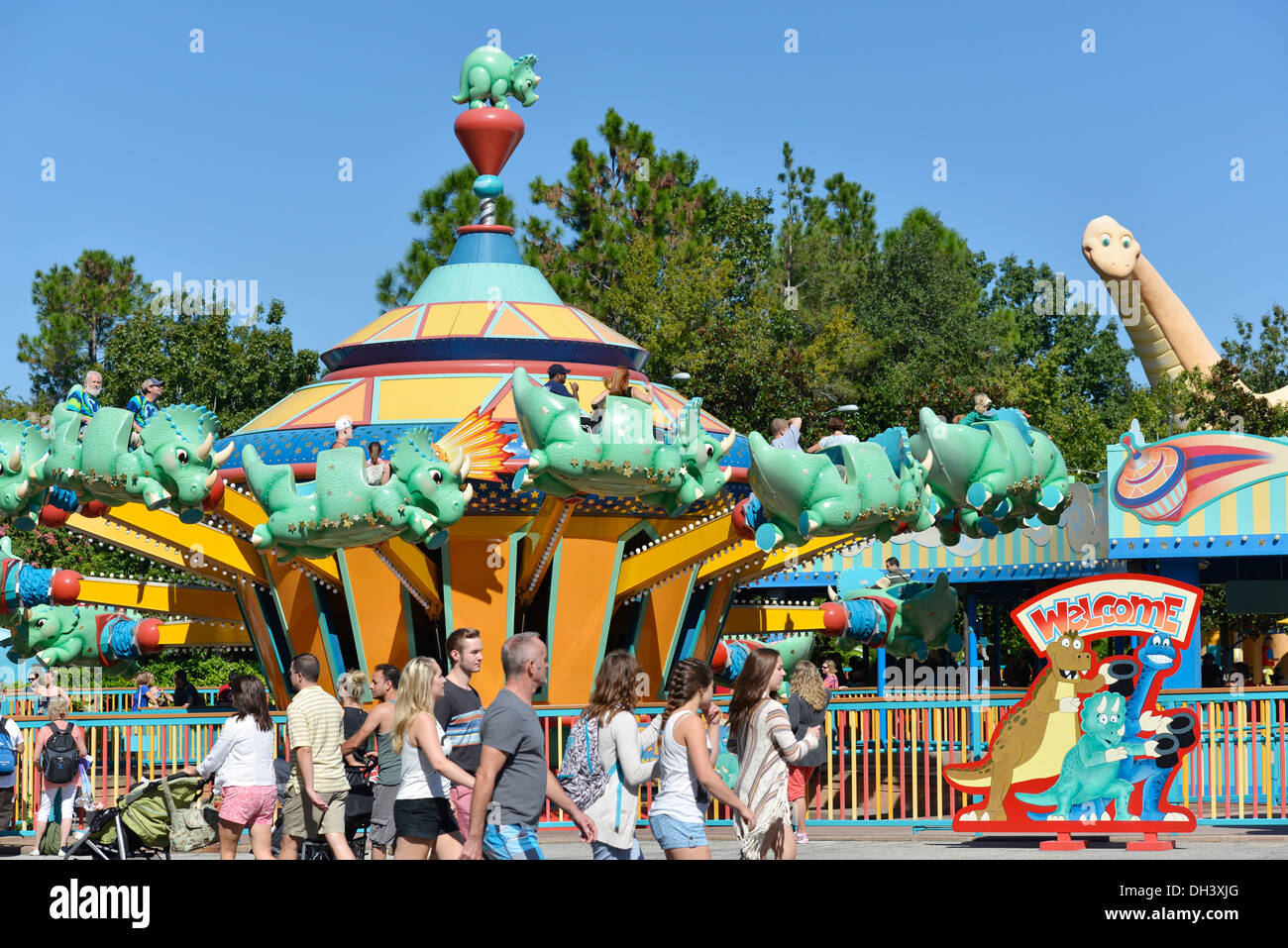 Fahrten im Dinoland, Animal Kingdom, Disney World Resort, Orlando Florida Stockfoto