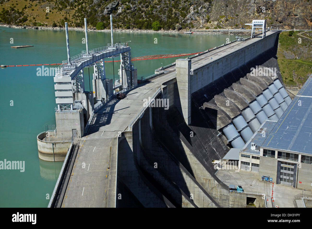 Roxburgh Hydro Dam, Roxburgh, Central Otago, Südinsel, Neuseeland Stockfoto