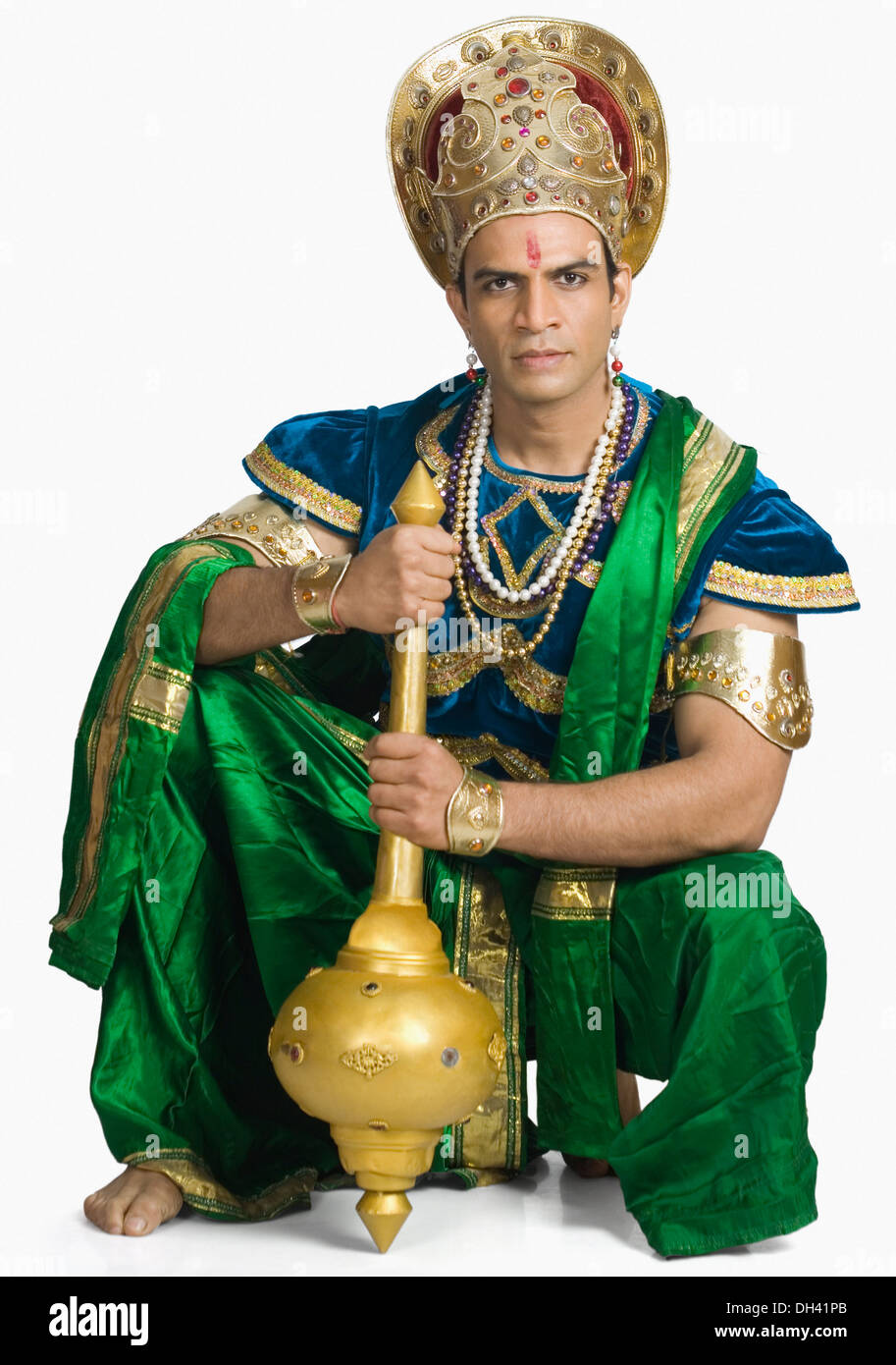 Junger Mann in einem Charakter des hinduistischen Epos Stockfoto Junger Mann in einem Charakter des hinduistischen Epos Stockfoto