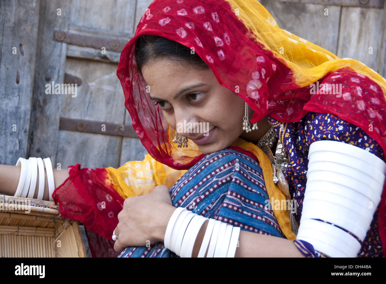 Indische Frau in traditioneller Kleidung Jodhpur Rajasthan Indien Herr #786 Stockfoto