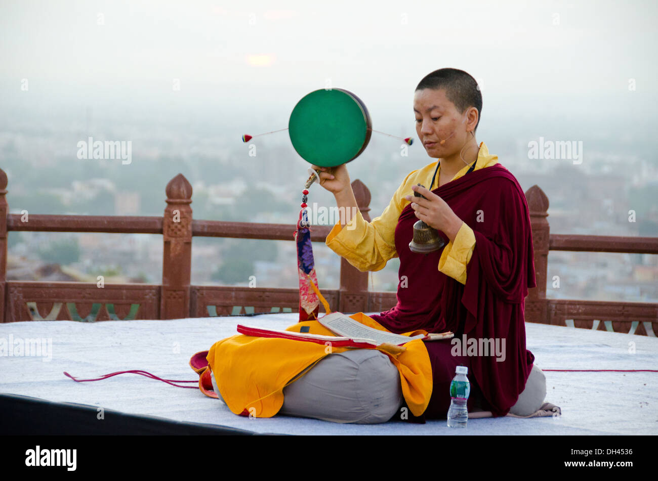 tibetische Volksmusiker Stockfoto