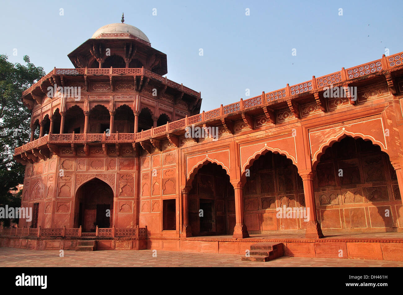 Moschee im taj mahal, Agra, Uttar Pradesh, Indien, Asien Stockfoto