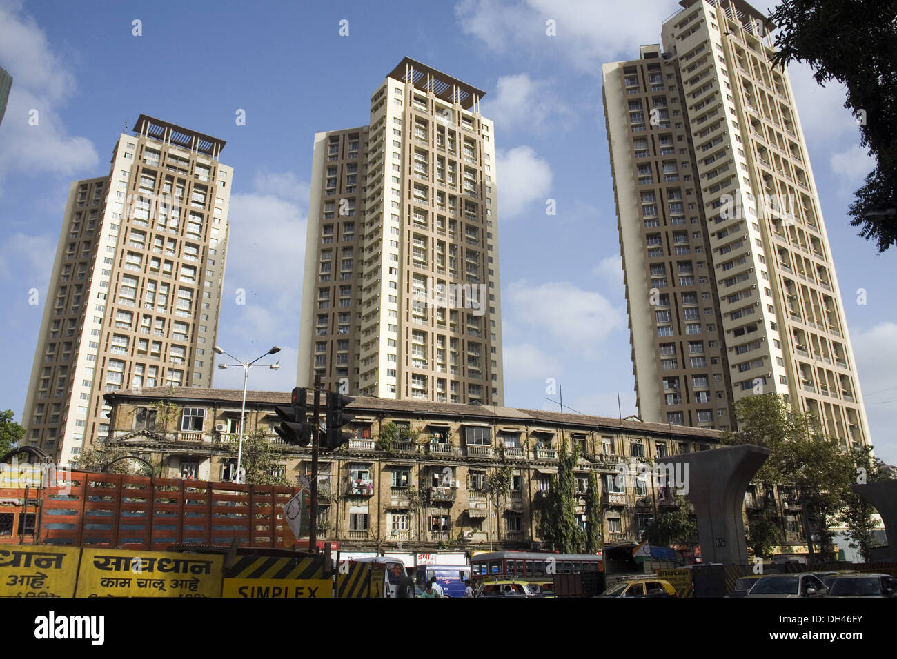Wolkenkratzer Parel Mumbai Maharashtra Indien Asien Stockfoto