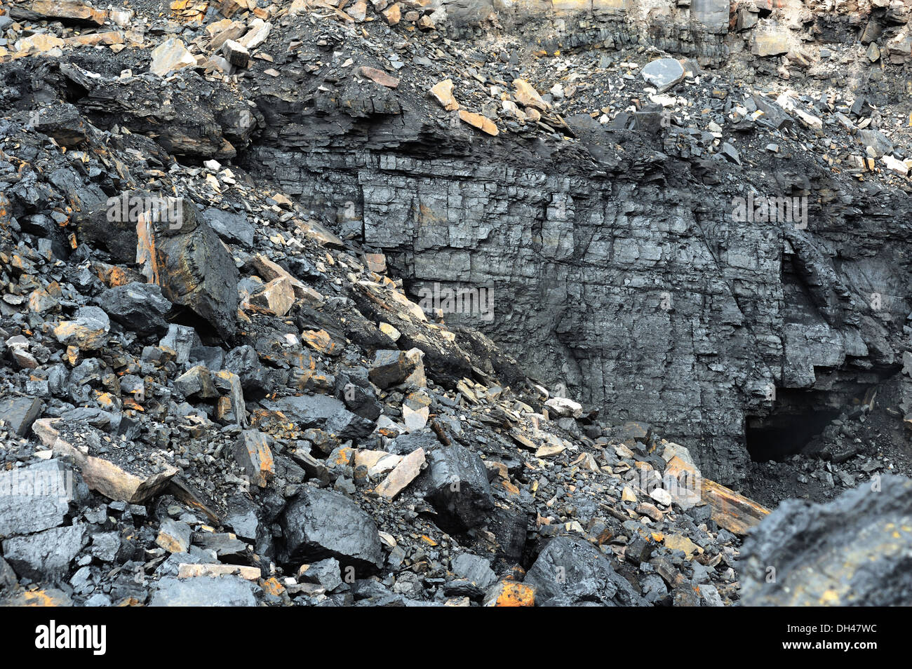 Tagebau Kohlenmine in Jharkhand Indien Stockfoto