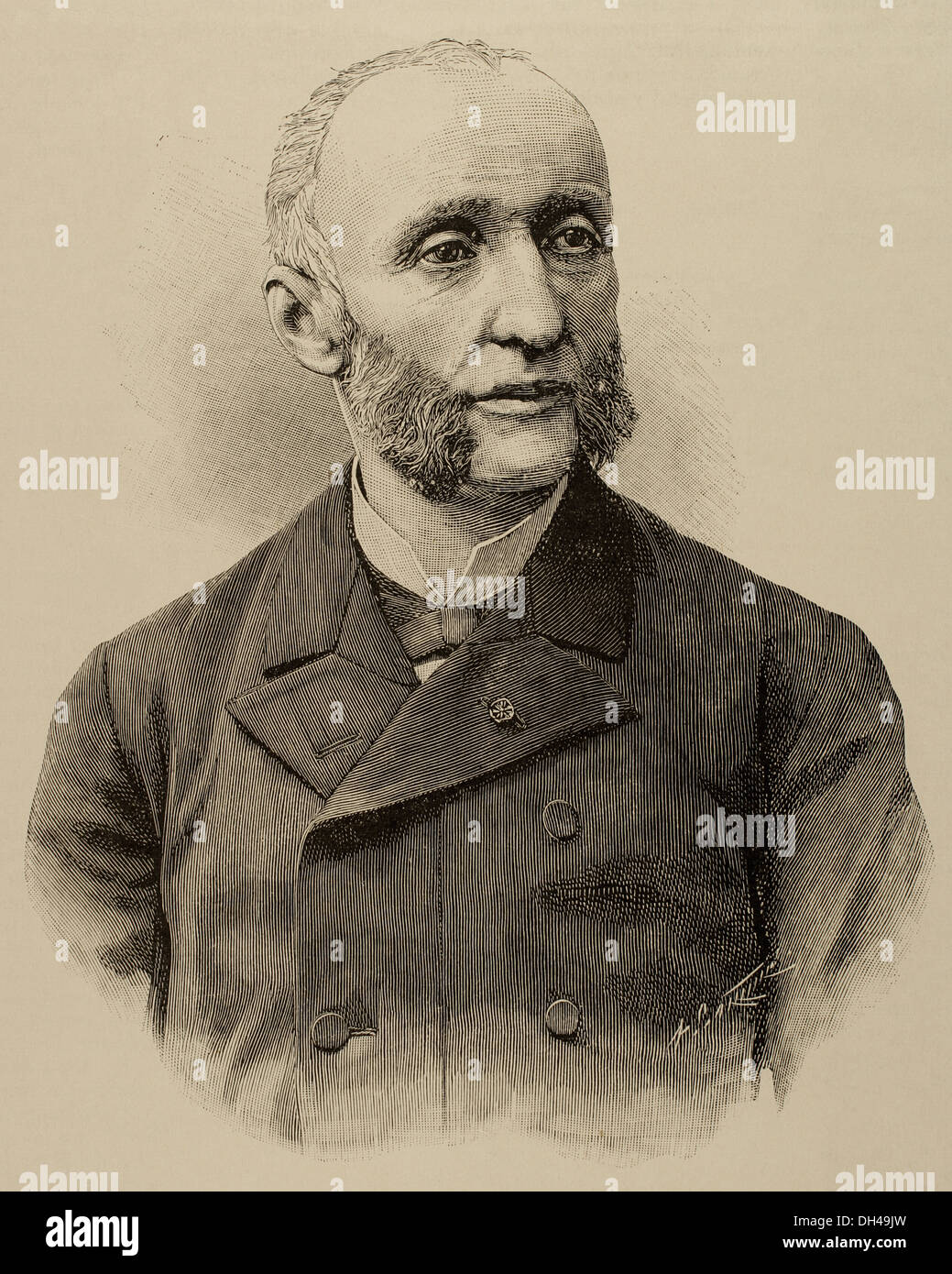 Jules Meline (1838 – 1925). Französischer Staatsmann, Premierminister von 1896 bis 1898. Kupferstich, 1892. Stockfoto