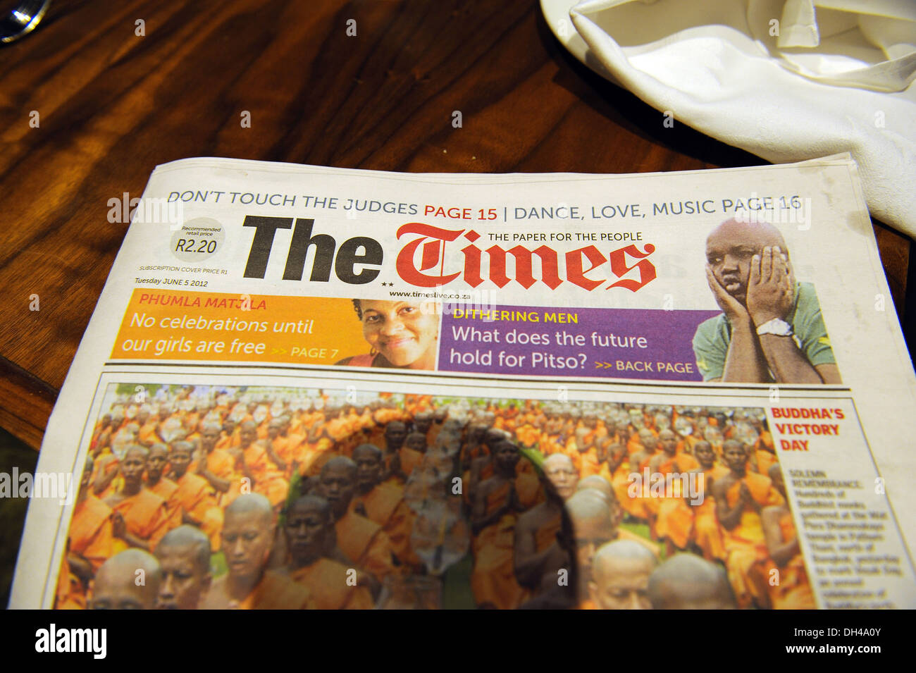 The Times Zeitung in Johannesburg Südafrika Stockfoto
