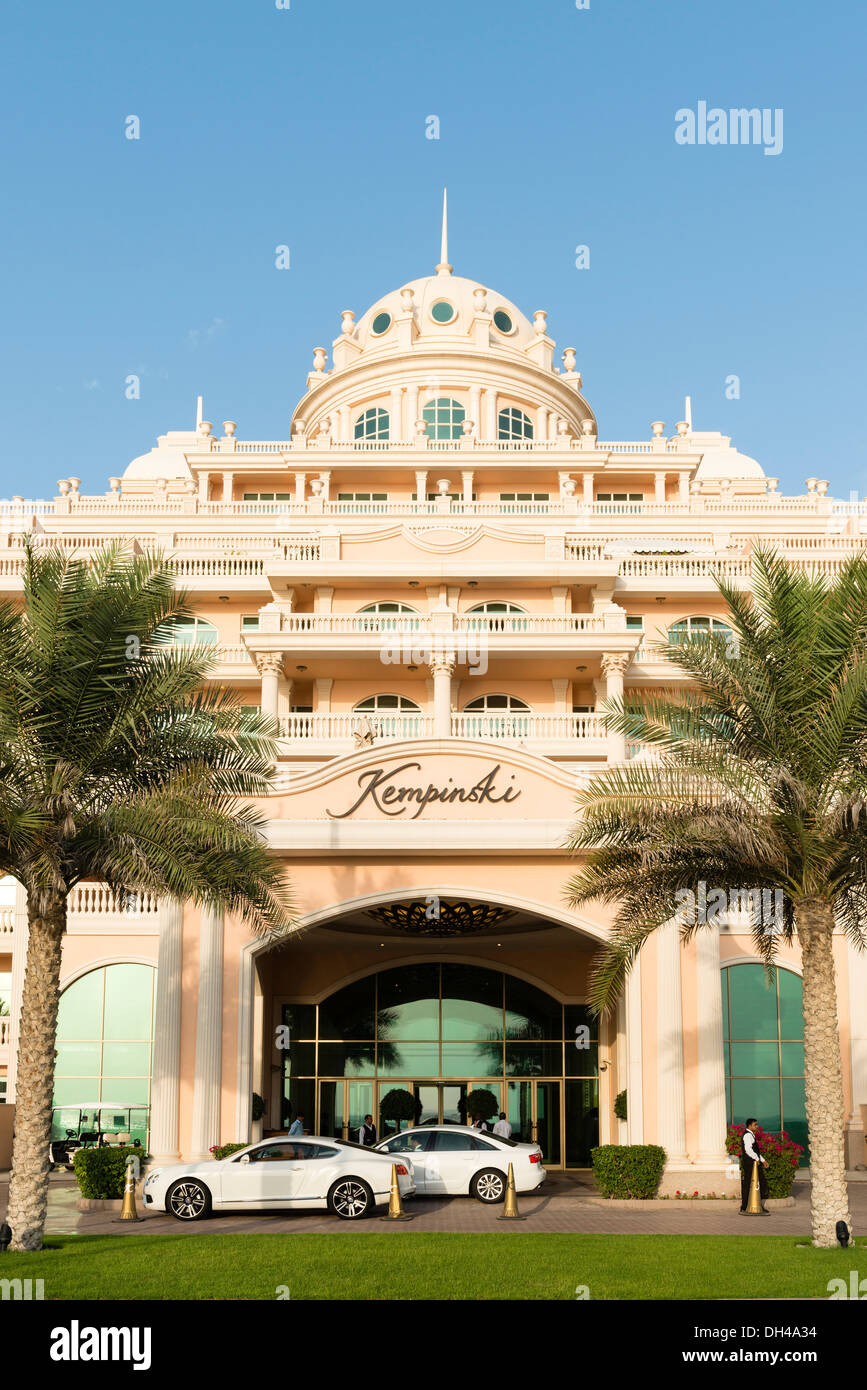 Kempinski Hotel auf künstlichen Insel The Palm Jumeirah in Dubai Vereinigte Arabische Emirate Stockfoto