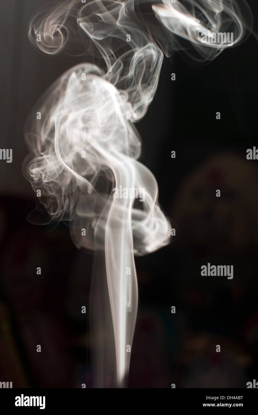 Rauch schwarz weißen abstrakt Stockfoto