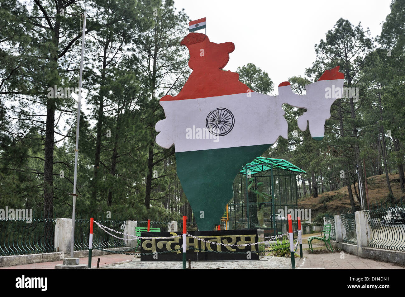 Replica Modell der indischen Karte Ranikhet Almoda Uttarakhand, Indien Asien Stockfoto