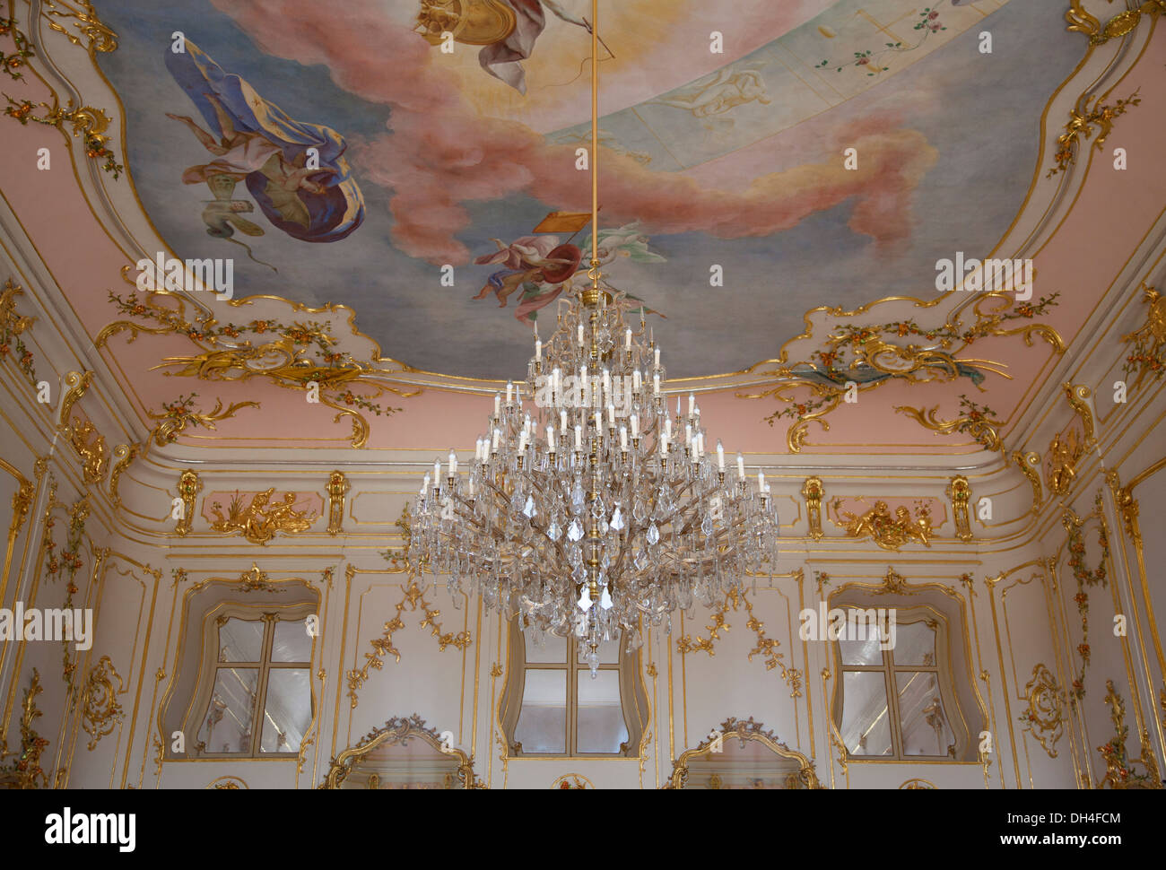 Innere des Palais Esterhazy, Fertod, West-Transdanubien, Ungarn Stockfoto