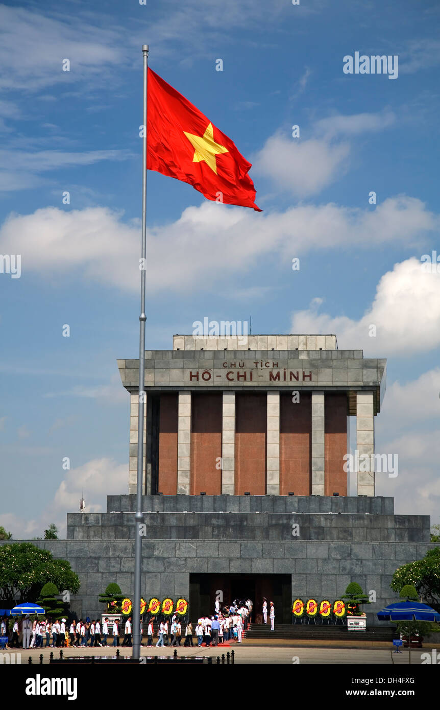 Ho-Chi-Minh-Mausoleum. Hanoi, Vietnam, Asien. Stockfoto