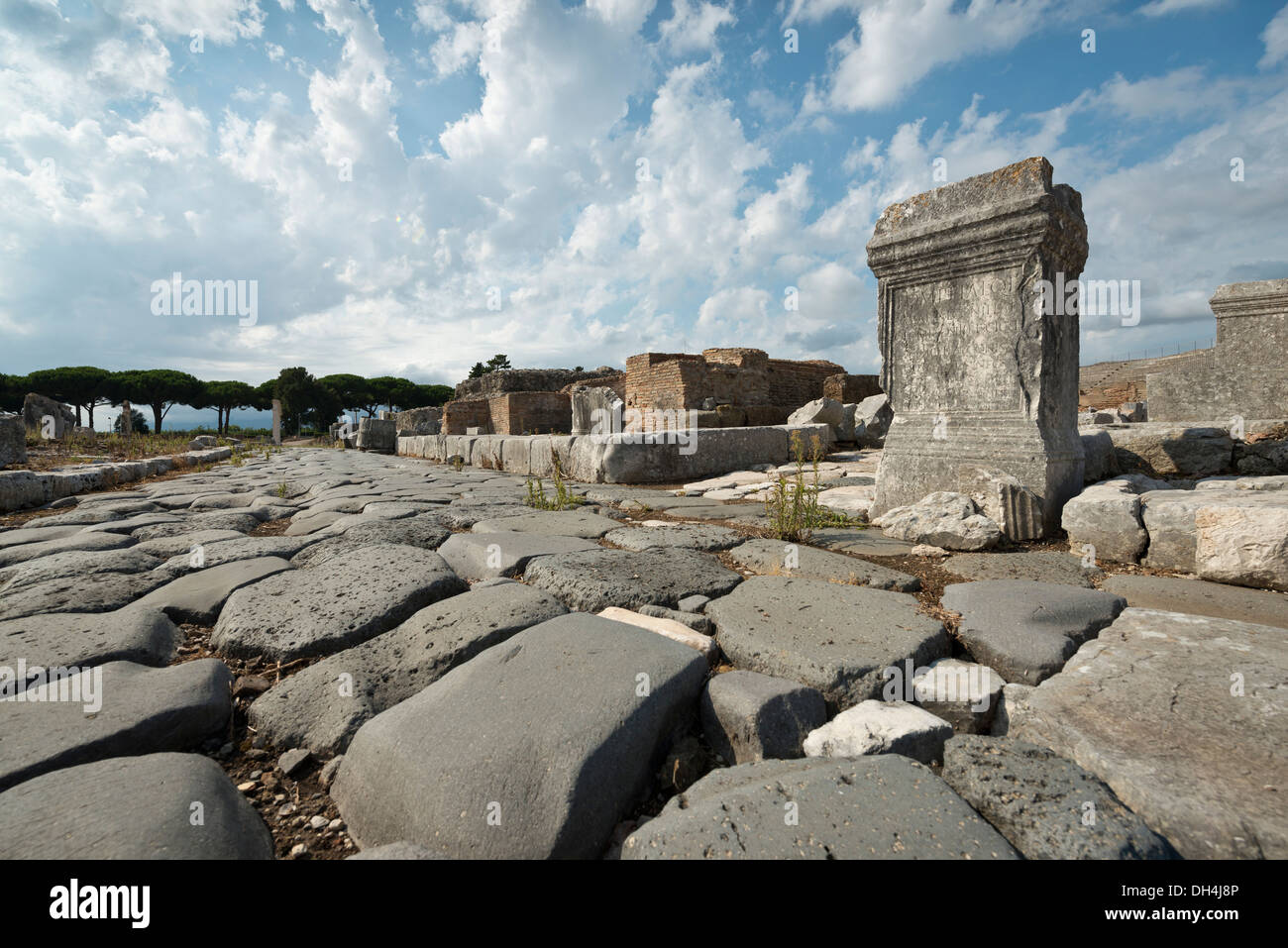 Minturno. Italien. Archaeolgical Website der antiken Siedlung von Minturnae. Via Appia. Stockfoto