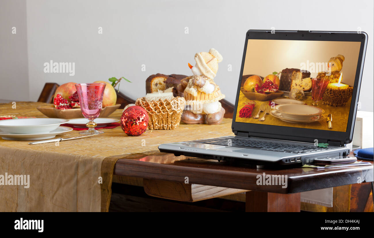 Realisierung eines Fotos aus das Thema Weihnachten. Stockfoto