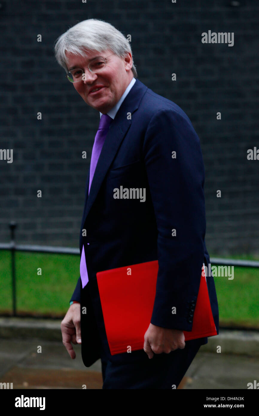 Andrew Mitchell MP, Secretary Of State for International Development kommt in der Downing Street für eine Kabinettssitzung am 17. April Stockfoto