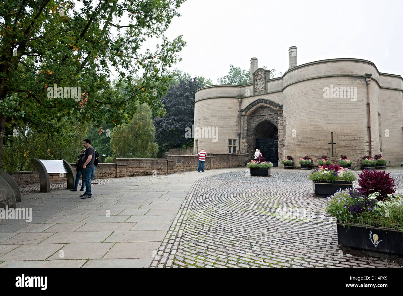 Eingang zum Nottingham Castle in der Nähe von Robin Hood studio Stockfoto