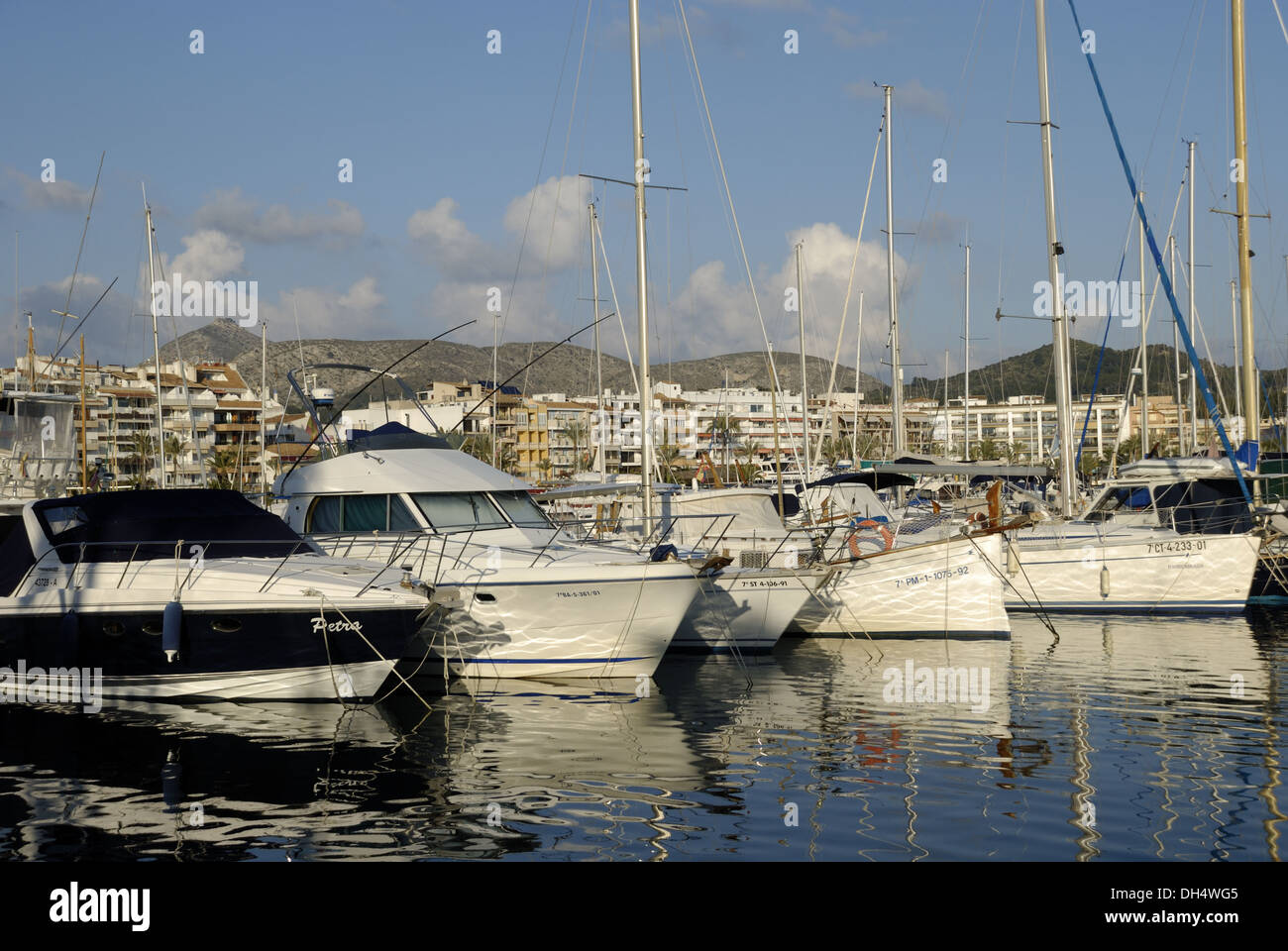 Marina in Port de Alcudia Stockfoto