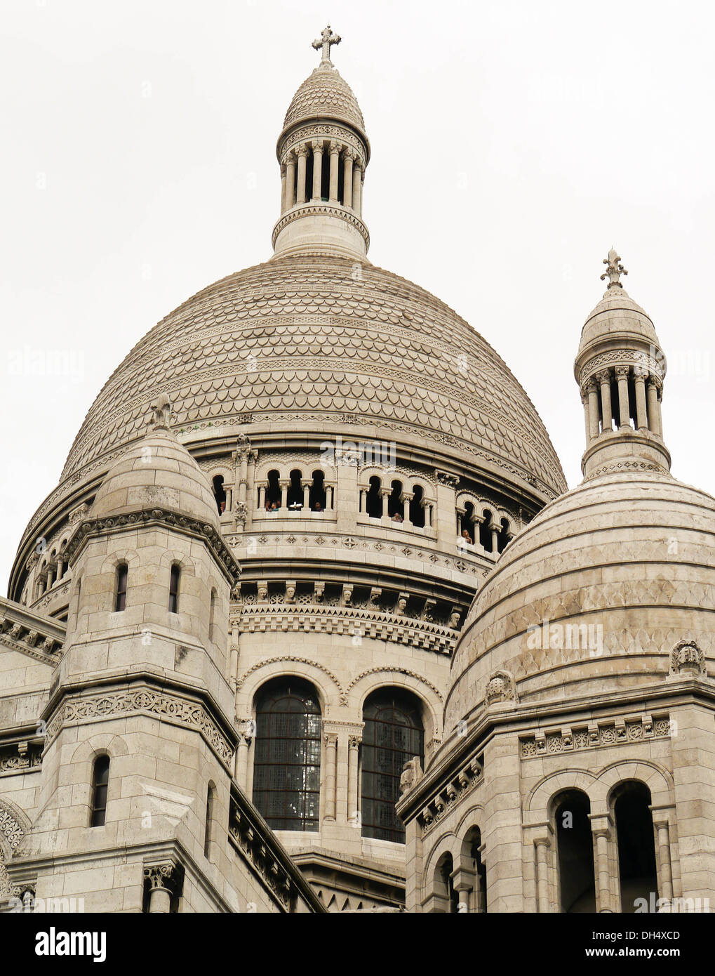 Eine Nahaufnahme von der Basilika der Sacré Coeur, Montmartre, Paris, Frankreich Stockfoto