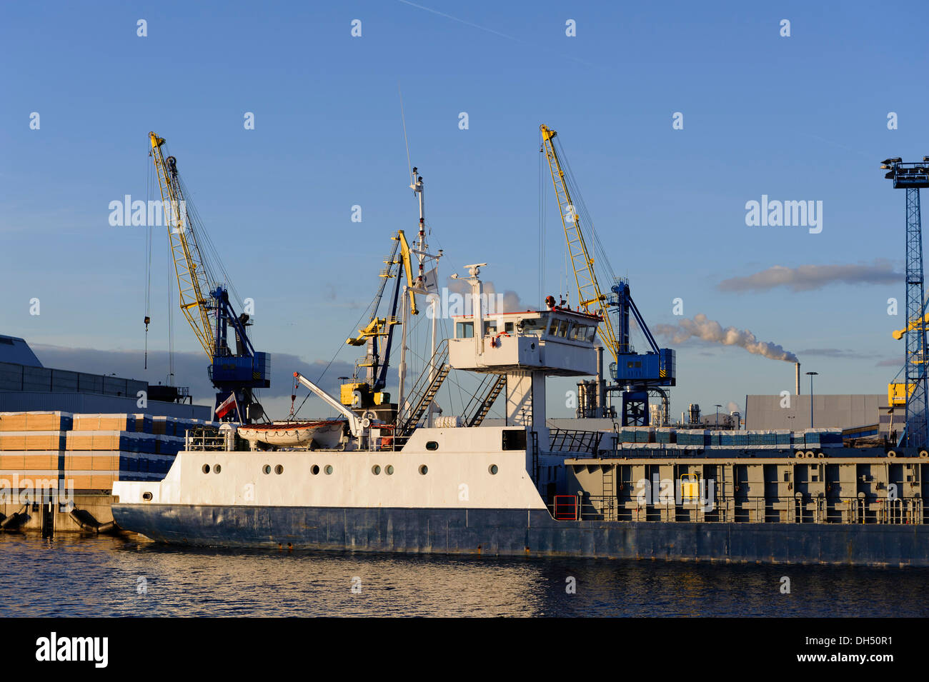 Übersee-Hafen in der Hansestadt Wismar, Mecklenburg-hierhin Pommern, Deutschland Stockfoto