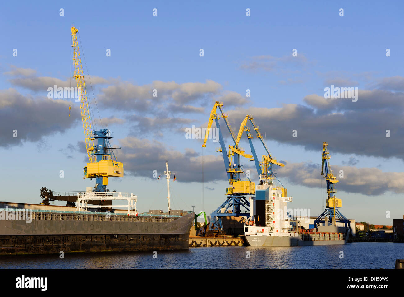 Übersee-Hafen in der Hansestadt Wismar, Mecklenburg-hierhin Pommern, Deutschland Stockfoto