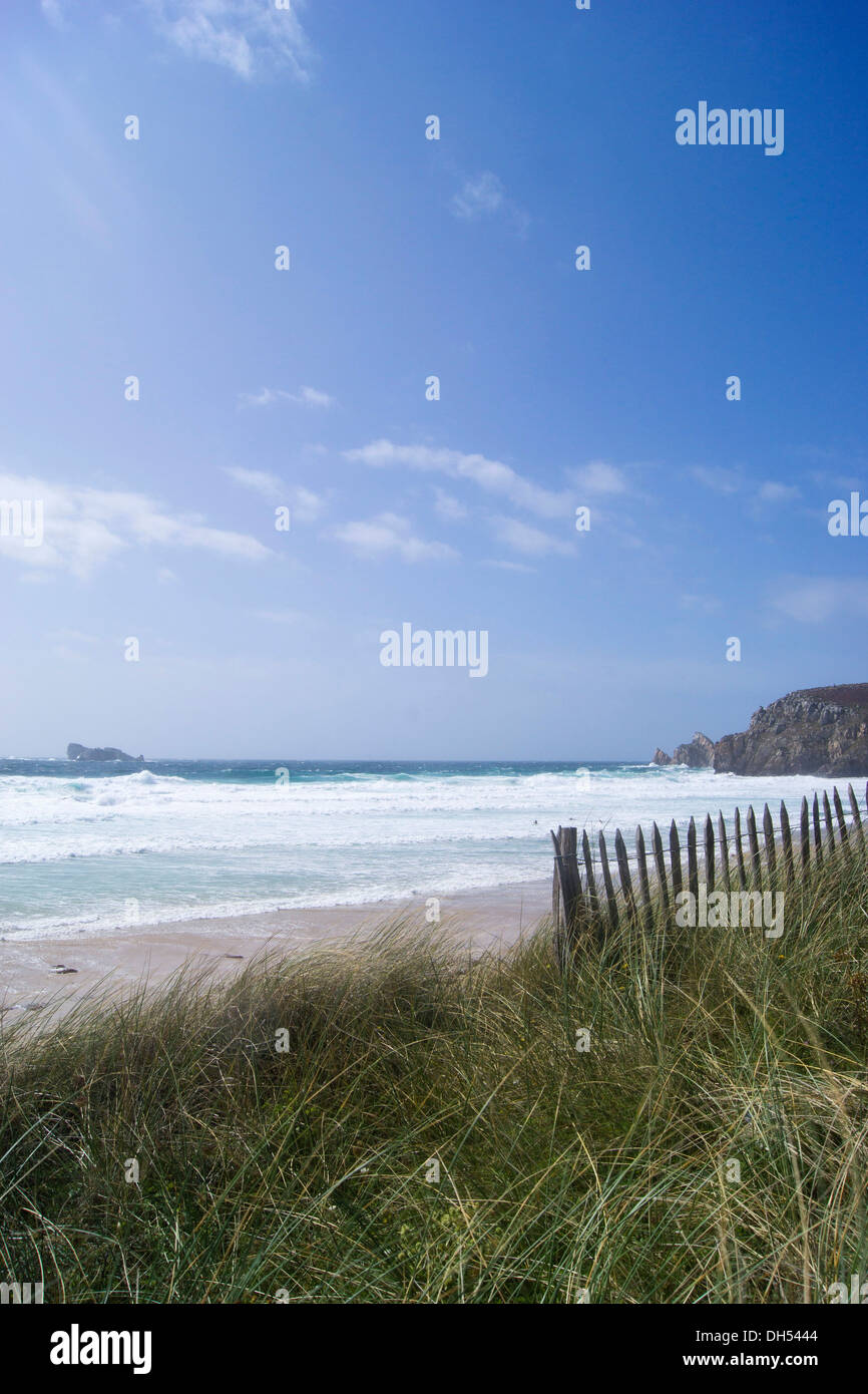 Bretonische Küstenlandschaft, Camaret-Sur-Mer, Bretagne, Frankreich, Europa Stockfoto