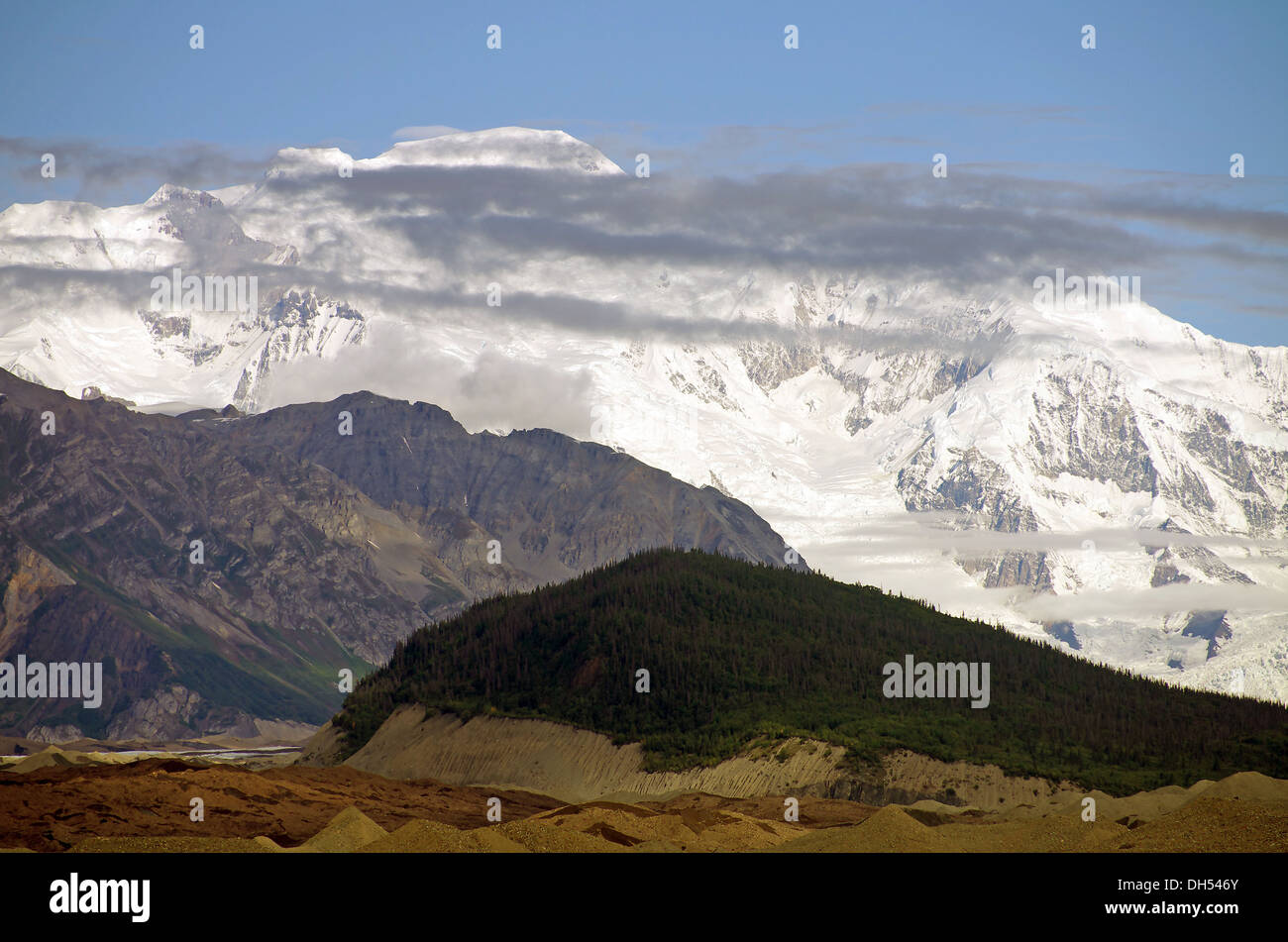 Berg im St.-Elias-Nationalpark Stockfoto