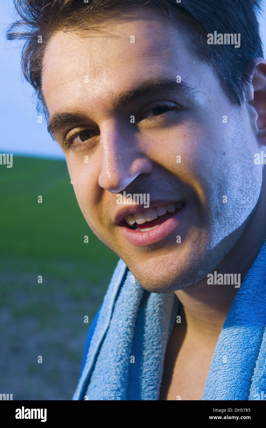 Schwitzen nach dem sport Stockfoto