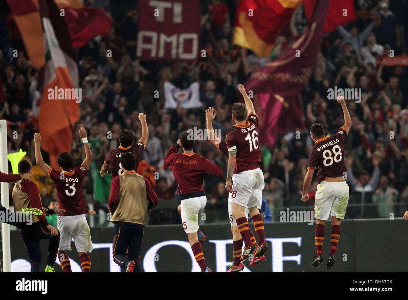 Italien. 31. OKTOBER 2013. Fußball / Fußball: italienische Liga SERIE a 10° MATCH ROMA und CHIEVO, Olympischen Stadion in der Stadt von Rom, Italien. ROM; ALS ROMA-TEAM gewinnt gegen die CHIEVO TEAM für 1-0, BORRIELLO Ziel des AS ROMA (Foto: Marco Iacobucci/Alamy live-Nachrichten) Stockfoto