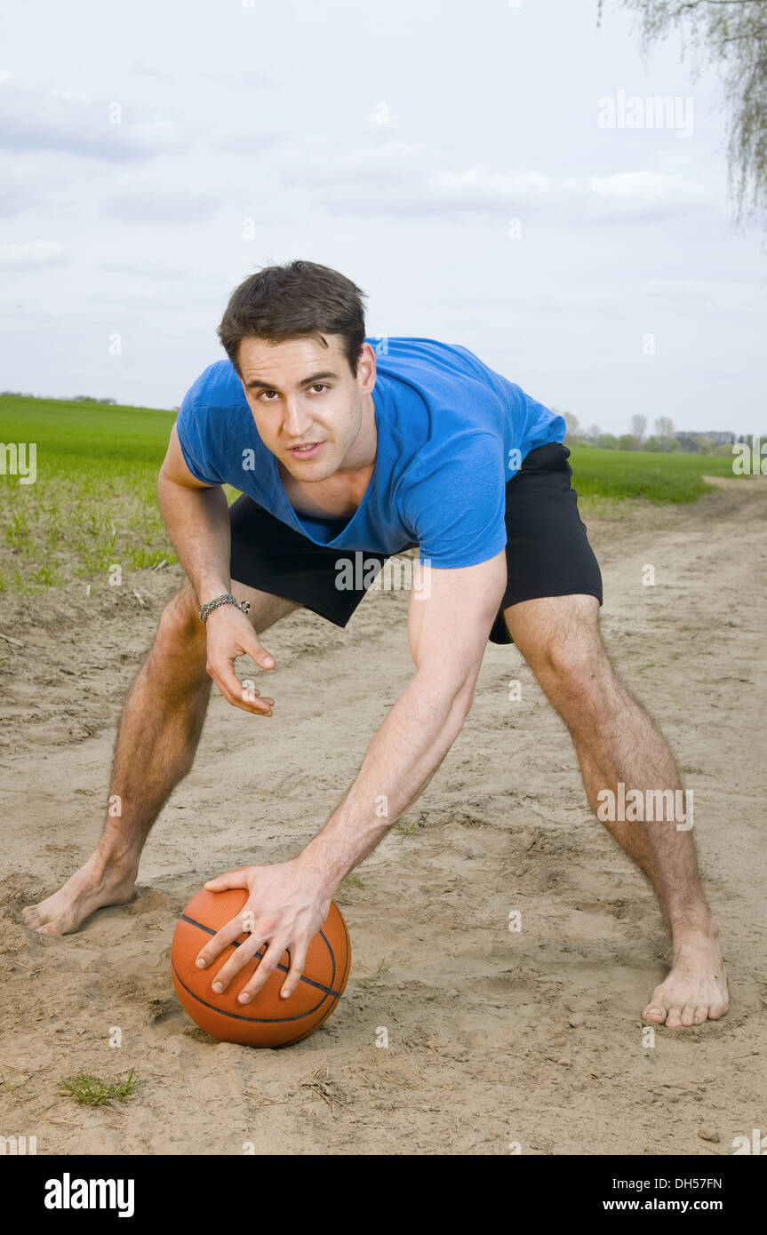 Berühren Sie den Korb ball Stockfoto