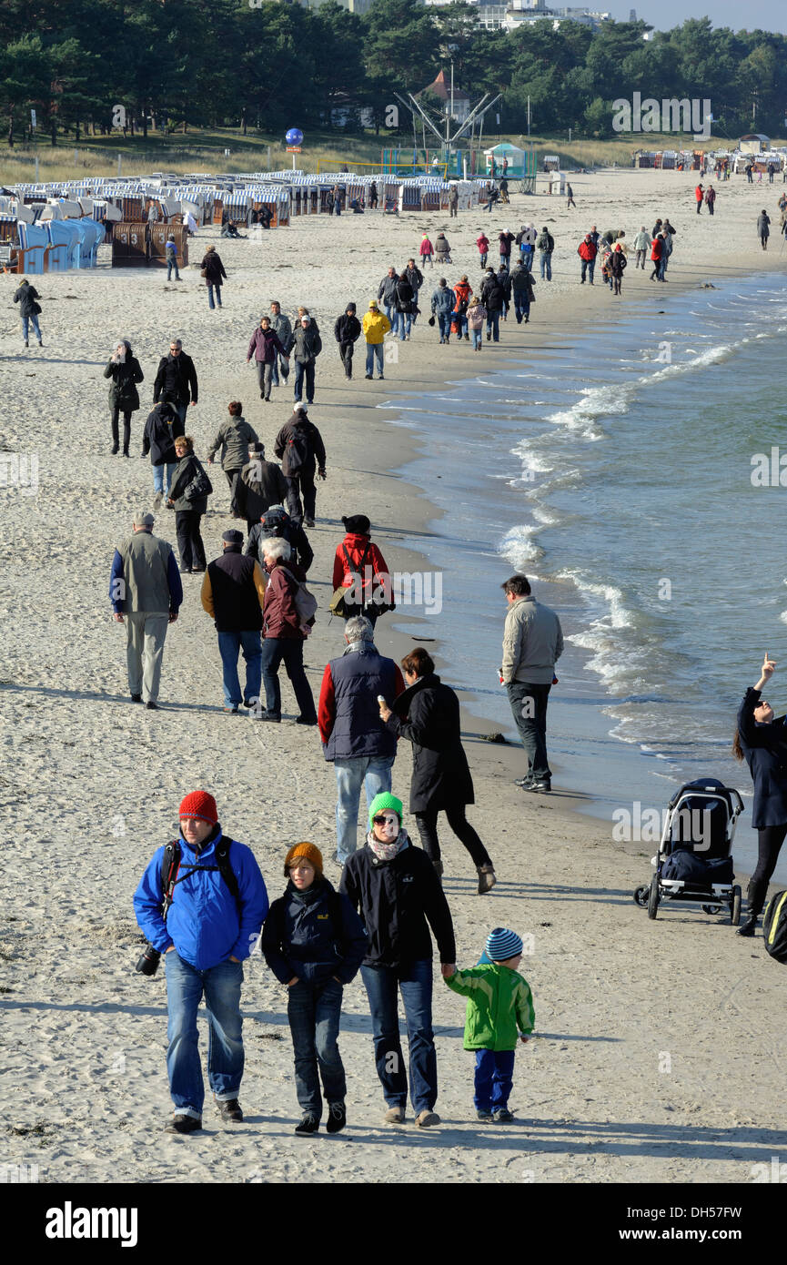Strand der Ostsee Wellness Binz, Isle of Rugia (Rügen) Mecklenburg-hierhin Pommern, Deutschland Stockfoto