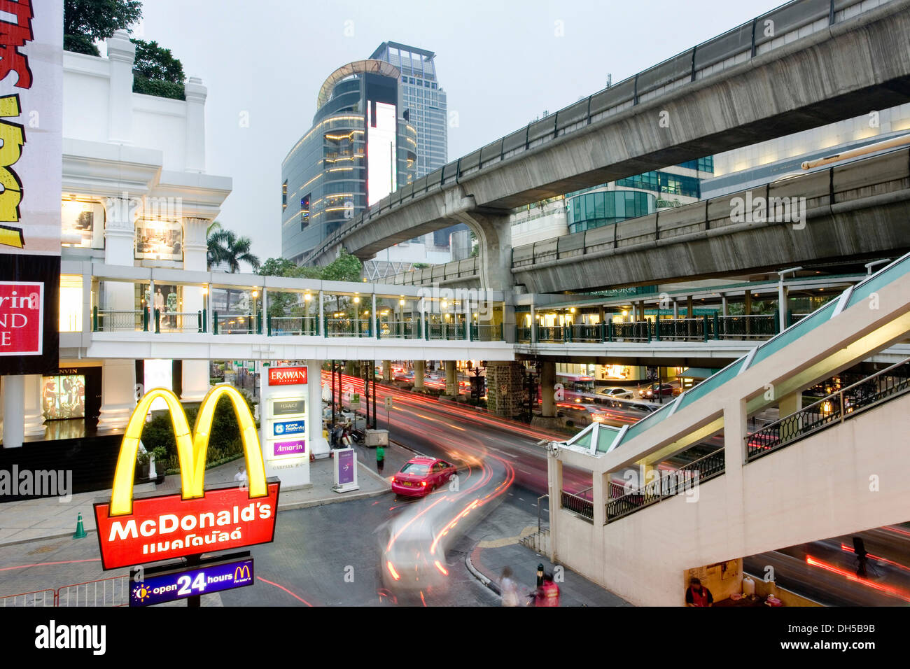 BTS Skytrain Silom Linie, Bangkok, Thailand Stockfoto