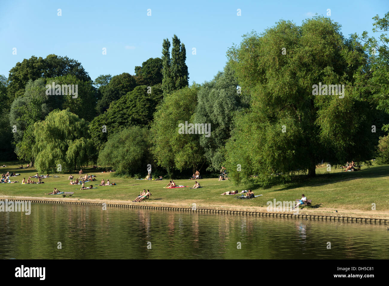 Highgate Teiche in Hampstead Heath, London, England, UK Stockfoto