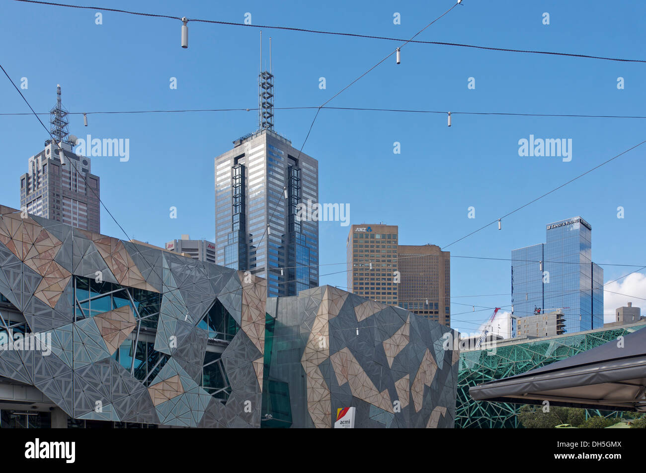 Federation Square Melbourne Stockfoto