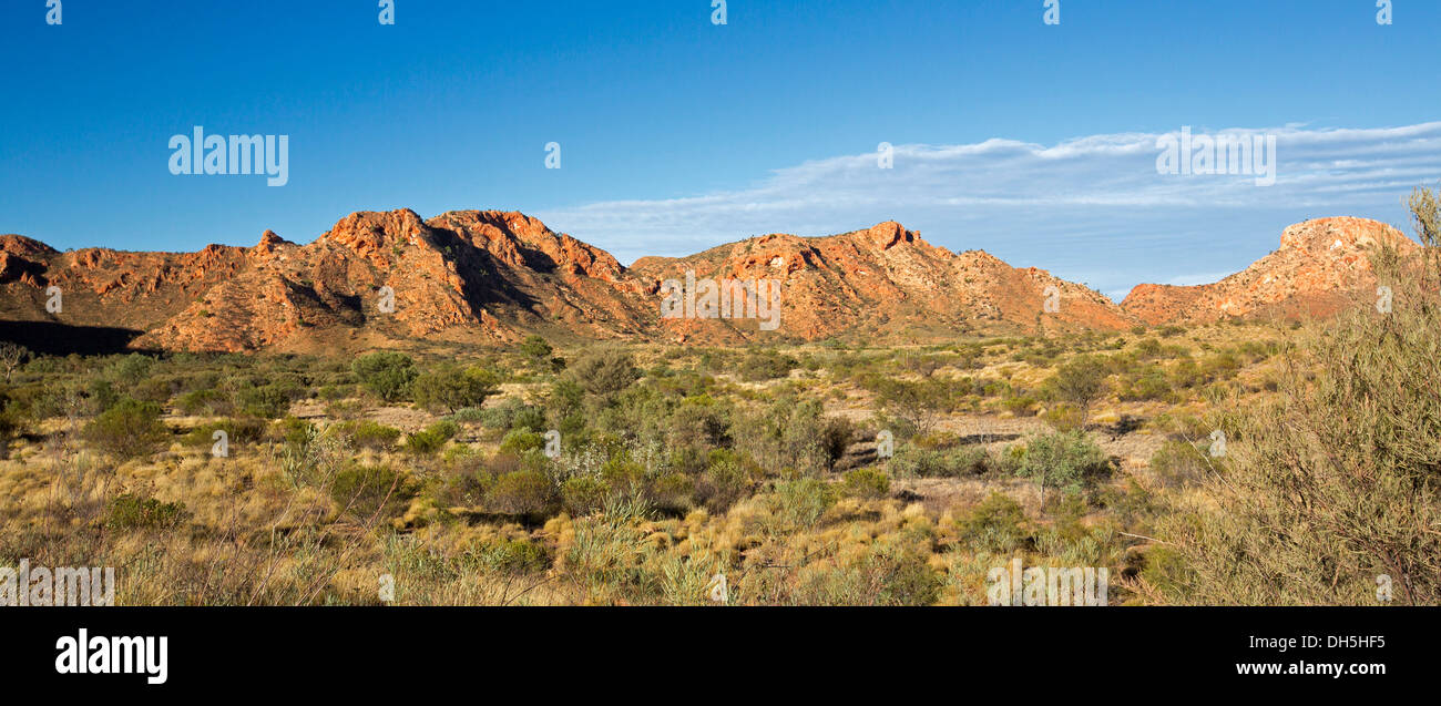 Panorama australischen Outback-Landschaft der Gosse Bluff - Reste der Meteoritenkrater, West MacDonnell Ranges Northern Territory Stockfoto
