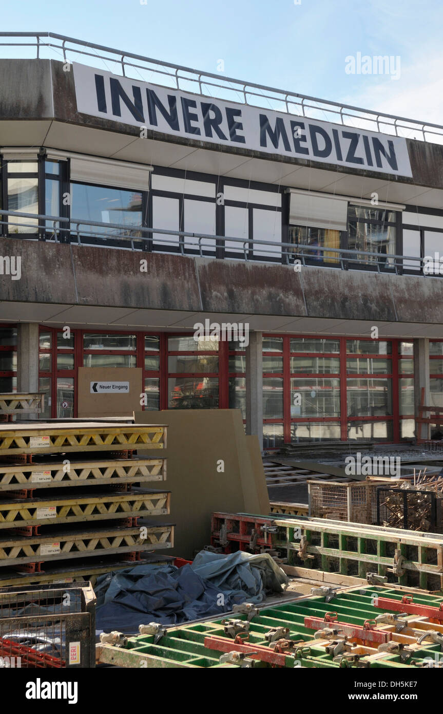 Baustelle der chirurgischen Klinik, Innere Medizin-Abteilung, Universitaetsklinikum, Universitätsklinikum Ulm Stockfoto
