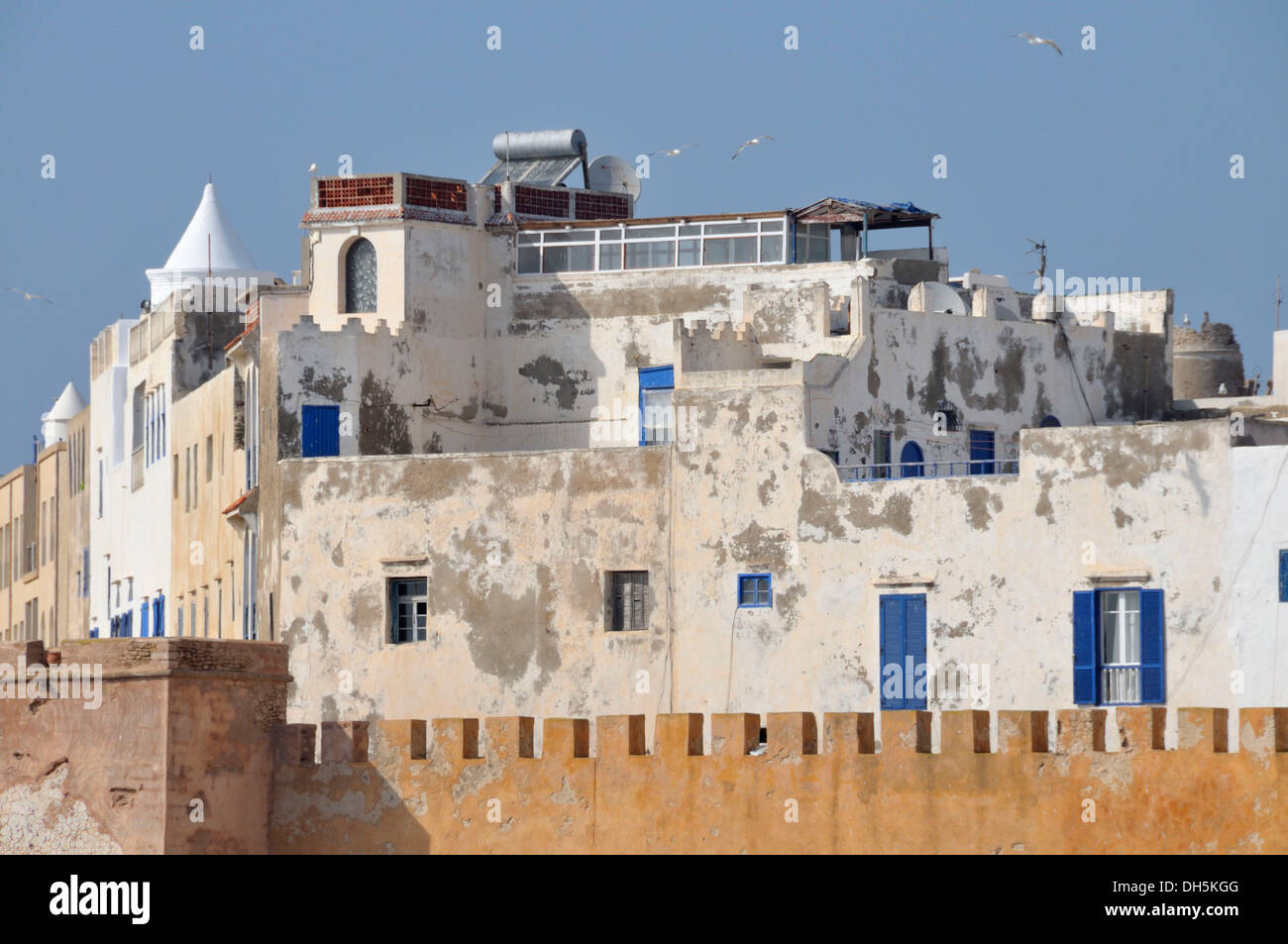 Sqala De La Kasbah, Befestigungen von der historischen Stadt Essaouira Mogador, Heritatge der UNESCO, Marokko, Afrika Stockfoto