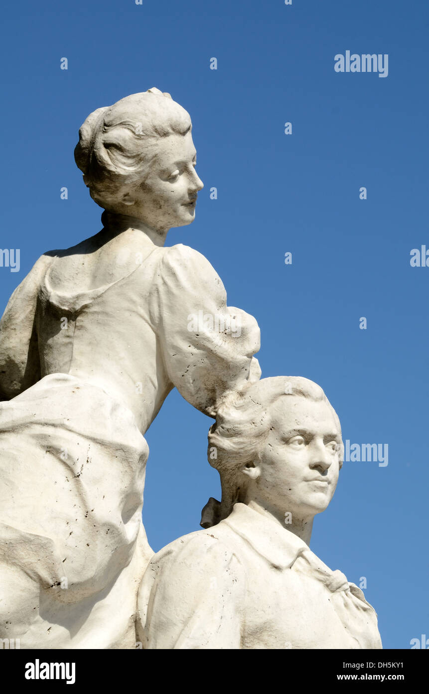 Statue von Jean-Honoré Fragonard & Marie-Anne Fragonard Grasse Alpes-Maritimes Frankreich Stockfoto