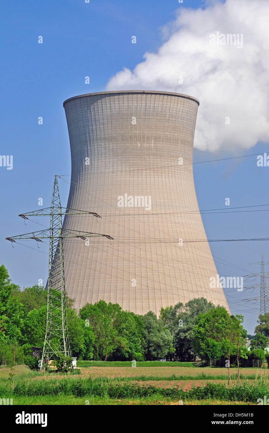 Gundremmingen Atomkraftwerk, das stärkste deutsche AKW Gundremmingen in Günzburg, Bayern Stockfoto