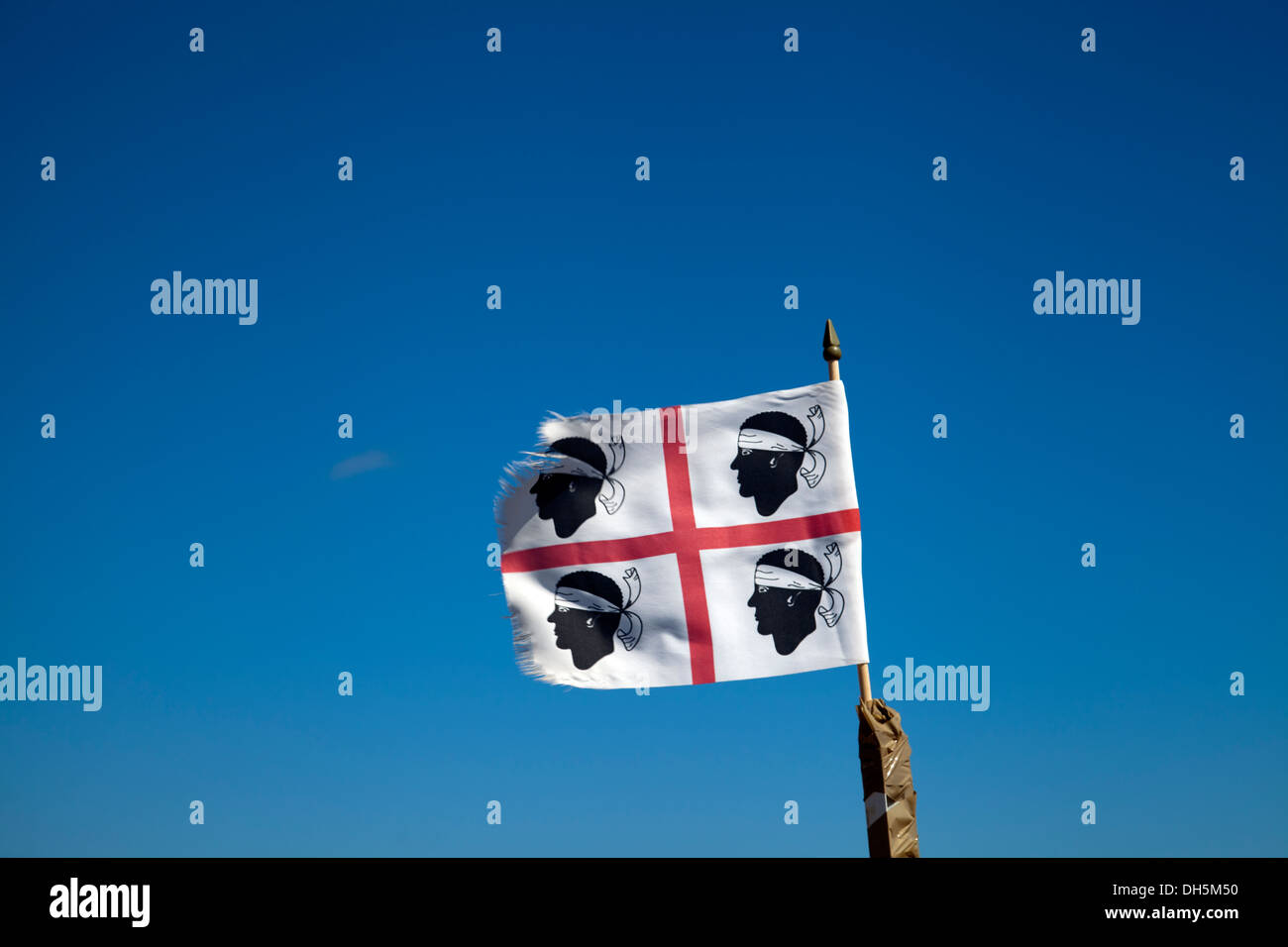 Flagge des Königreichs Sardinien in Italien Stockfoto