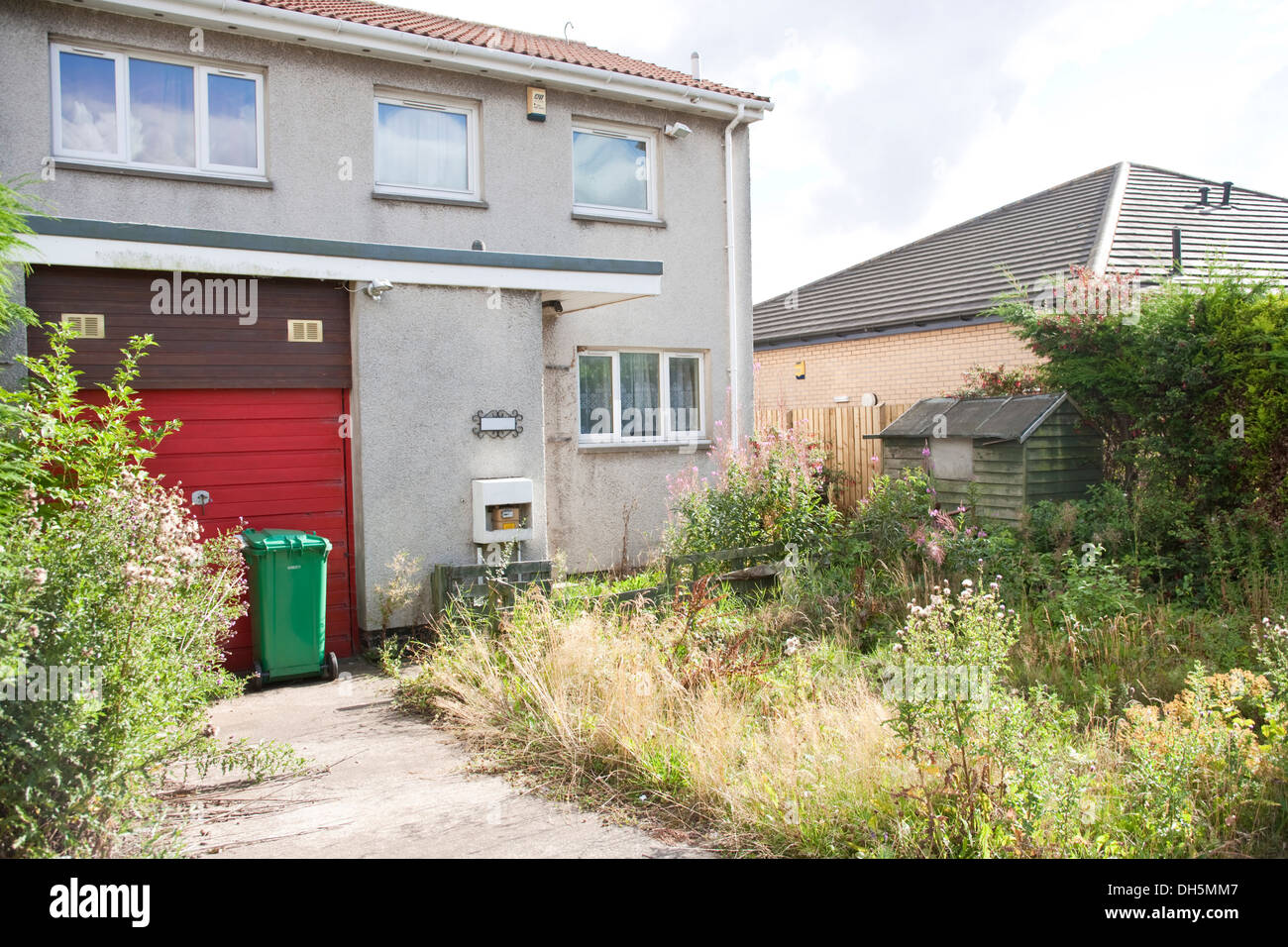 Außenansicht von einem heruntergekommenen empty-Eigenschaft in Fife, Schottland. Stockfoto